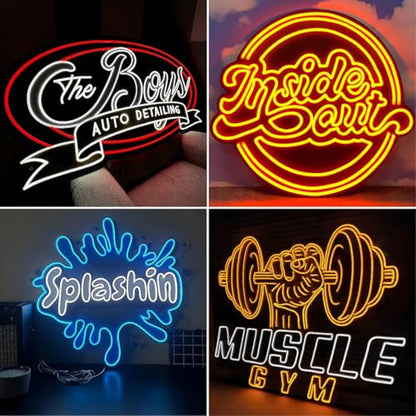 CIONAOR Custom Neon Sign, Personalized UV Printed LED Neon Sign LoGo Customizable for Business, Salon Beauty Nail Studios Light Up Name Sign, Images Neon Lighting Customized - size: Image Logo Custom