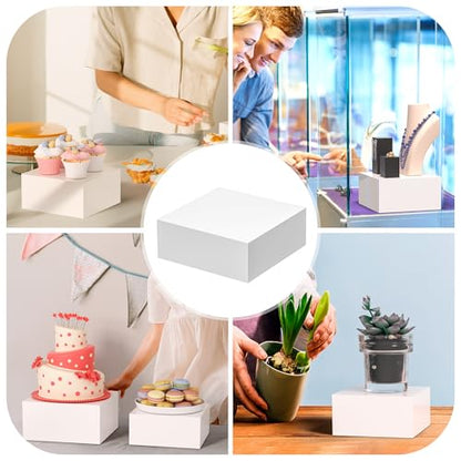 Acrylic Dessert Stand,Buffet Risers, Food Risers, Multi-Purpose Cake Stand for Parties, Weddings, Birthdays, Catering, Jewelry,Collectibles (White, 6"x7"x8") - color: White, size: 6''x7''x8''