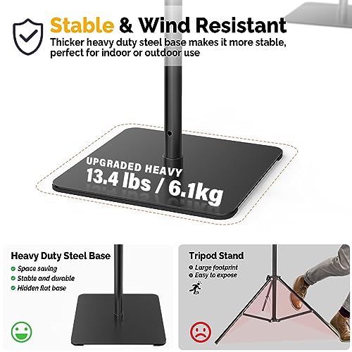 ShowMaven Backdrop Stand, 8x10 ft Adjustable Photo Backdrop Stand Kit, Heavy Duty Background Stand with Steel Base for Photography, Baby Shower, Birthday Parties, Wedding - color: Black