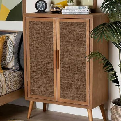Brown Grasscloth Peel and Stick Wallpaper 17.3"x480" Faux Linen Textured Contact Paper Removable Self Adhesive Vinyl Wallpaper for Bedroom Bathroom Kitchen Cabinets - color: Brown, size: 17.3" x 480"