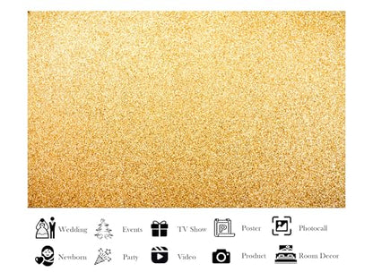 12x10ft Fabric Fine Gold Glitter Texture Backdrop Shimmering Golden Particles Smooth Sparkle Surface Photography Background Luxe Decor Scene Party Decor Home Tapestry Photo Props - size: 12X10ft