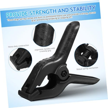 6pcs Heavy Duty Backdrop Clamps Spring Clips for Photography Background Support Muslin Fixing Suitable for Photo Studio and DIY Projects