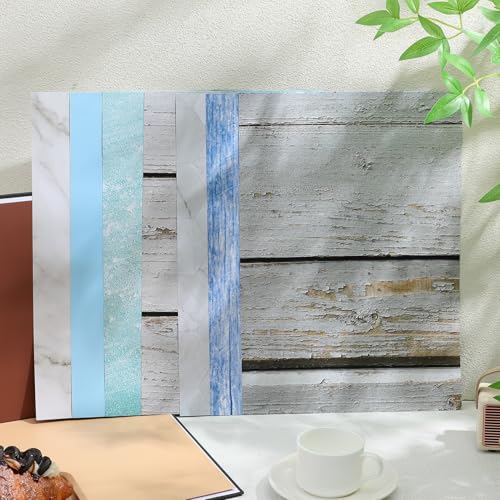 Generic Photo Backdrop Boards Set for Small Product Photography, 15pcs Marble Cement Wood Pattern Kit with Carry Bag and Clips, Tabletop Backgrounds for Jewelry Food Cosmetics Photoshoot