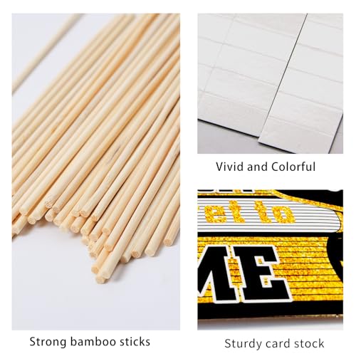 Graduation Photo Booth Props, Black and Gold Graduation Decorations for Graduate Party Supplies, Class of 2026 Large Grad Party Pose Sign-35Pcs