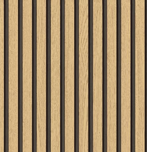 myforHD Wallpaper Peel and Stick Wood Grating Stripe Self-Adhesive Wallpaper Faux Wood Contact Paper Wood Slats Self Adhesive Wall Paper PVC Vinyl Film Removable Waterproof 17.3" x 236" - color: Wood F, size: 17.3" x 236.2"