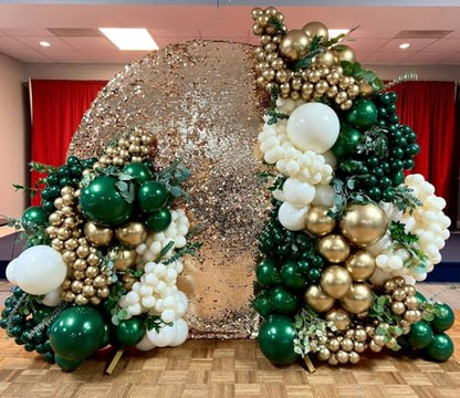 Emerald Green Double Stuffed balloons Different Size 115Pcs 5/10/12/18 Inch Dark Green Balloons Balloon Garland Arch kit for Birthday Baby Shower Jungle Safari Christmas Party - color: Emerald Green