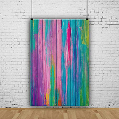 Leyiyi 8x10ft Photography Backdrop Grunge Graffiti Oil Painting Wood Board Rock Music Pop Modern Party Dirty Cabin Banquet Skateboard Teenagers Photo Portrait Vinyl Video Studio Prop - size: 8x10ft