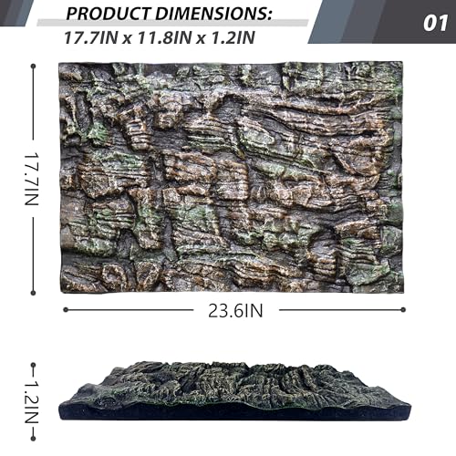 23.6x17.7in Rock Terrarium Background,3D Reptile Tank Background Board,Amphibian Stereo Backdrop Wall,Lizard Snake Gecko Spider Turtle Fish pet silo Background Decorative Panel(Paleyellow) - color: Paleyellow 1P Big