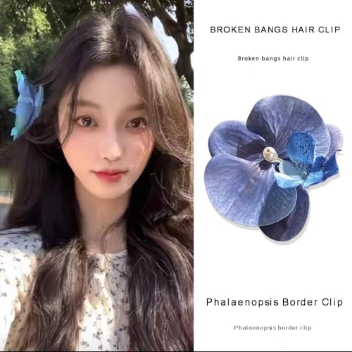 12 Pieces Flower Hair Clips Bohemian Butterfly Orchid Hair Barrettes for Beach Party Spring Photo Prop, Artificial Hawaiian Boho Hairclip Flower Hair Accessories for Women Girls Bridal Headwear