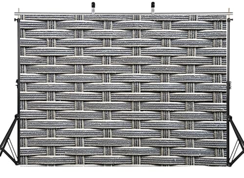 15x10ft Fabric Rattan Weave Texture Backdrop Wicker Surface Photography Background for Furniture Party Decor Home Wall Hanging Tapestry Photo Props - size: 15x10ft
