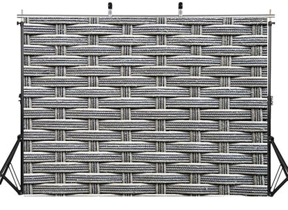 10x8ft Fabric Rattan Weave Texture Backdrop Wicker Surface Photography Background for Furniture Party Decor Home Wall Hanging Tapestry Photo Props - size: 10X8ft