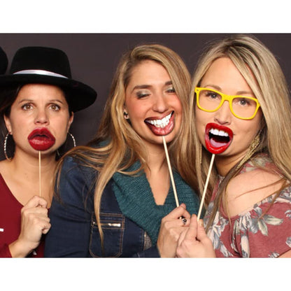 20pcs Funny Lip Mouth Photobooth Props Wedding Decoration Funny Lip Photo Booth Birthday Party Decorations Adult Photo Props Valentine's Day Party Decoration Supplies