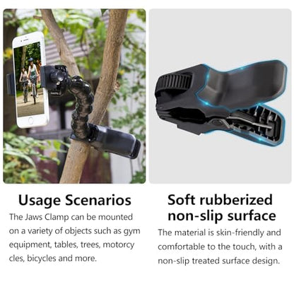 Suptig Phone Holder Desk Gooseneck Mount, Cell Phone Clamp Clip for Pole, Mount Stand, Compatible for iPhone 16 Plus iPhone 15 Pro 14 Plus Xs Max XR X 8 7 6 6s Plus and Other 4-7'' Device
