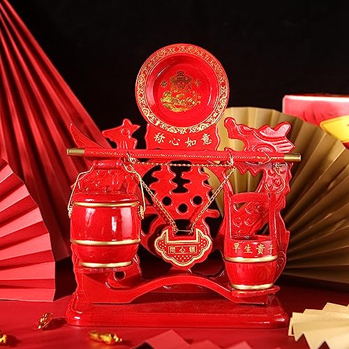 Photography Props Innovative Paper Fan for Advertising, Handheld Chinese Vintage Style Foldable Fan Prop for Makeup and Jewelry, Durable Paper Material, 21.3x7.1in (Bright Red) - color: Bright Red