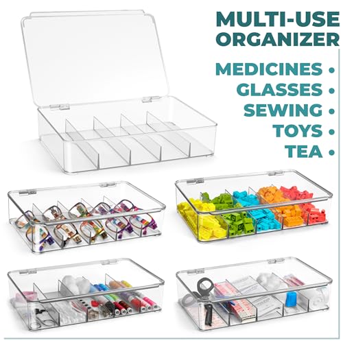Sorbus Sunglasses Organizer - Plastic Stackable Eyeglass Case Storage Organizer for Multiple Glasses - Reading Glasses - style: 1 Pack