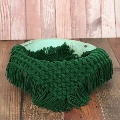 Newborn Baby Photography Props Blanket Posing Aid for Girl Boy Photo Shoot Baskets Filler Posing Stuffer Background Blanket (Green) - color: Green