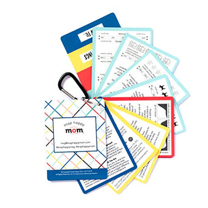DSLR Cheat Sheet Cards for Canon, Nikon and Sony Cameras - Plastic Quick Reference Photography Cards | Camera Settings, Exposure & Manual Mode (Bright) - color: Bright