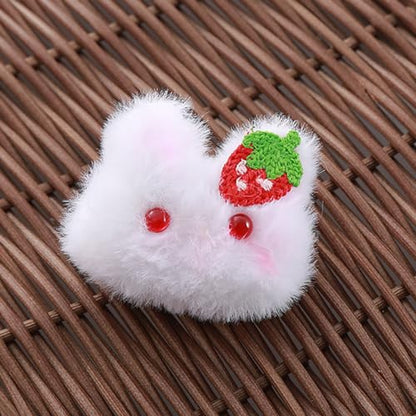 2 Pcs Plush Bunny Hair Clips Rabbit Hairpin Cute Ponytail Holders Easter Hair Clip Animal Hair Accessories For Women Girls