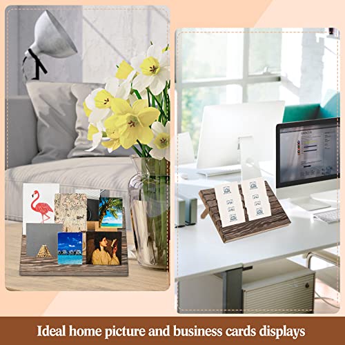 Marsui 62 Pcs Wood Earring Display Stand Earring Card Display 2 Sets of Holder with Cards Jewelry Stands for Selling - color: Brown