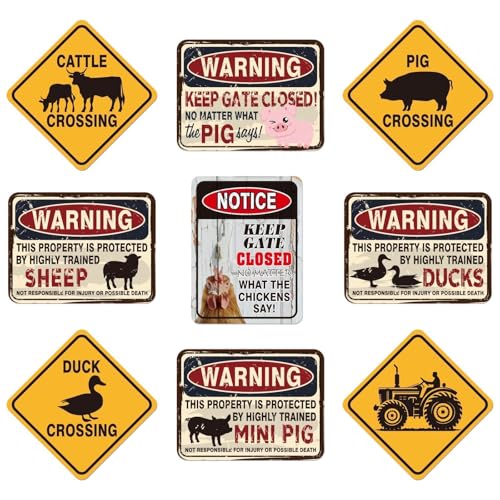 WERNNSAl 9 PCS Farm Birthday Party Decorations - Farm Animal Party Decorations for Boys Kids Barnyar Birthday Supplies Duck Chicken Sign Posters for Home Yard Garden Wall Decor - style: Farm