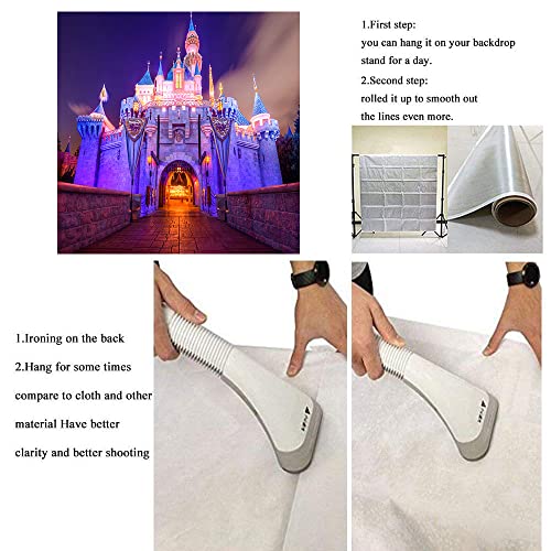 6x6Ft Fantasy Castle Night Scene Backdrop for Children Birthday Party Photo Video Studio Props LSME1596 - size: 6x6Ft