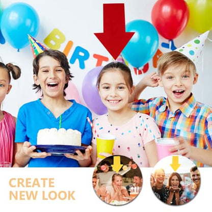 6Pcs Arrow Headband, Happy New Year Headband Symbol Party Festival Parade Concert Support Group Head Band for Halloween, Birthday, Makeup, Costume Masquerade Party