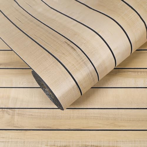 VEELIKE Sand Oak Wood Slat Wall Panels Peel and Stick Faux Wood Panels for Accent Walls Ceilings Backdrop 30''x118'' Self Adhesive 3D Acoustic Foam Panel for Bedroom Living Room Kitchen Home Office - color: Sand Birch, size: 30''x118''