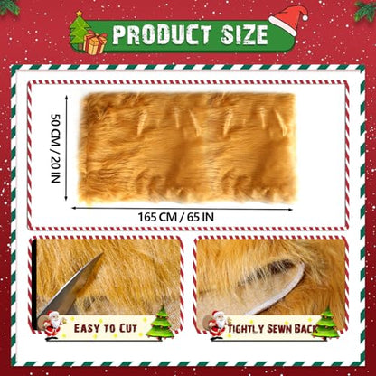 White Long Pile Faux Fur Faux Plush Muffler Scarf Dolls Jewelleries Displaying Backdrop Product Photo Backdrop, Great for Nail Art, Cushion Fluffy (Camel 0.5M) - color: Camel, size: 20''x65''