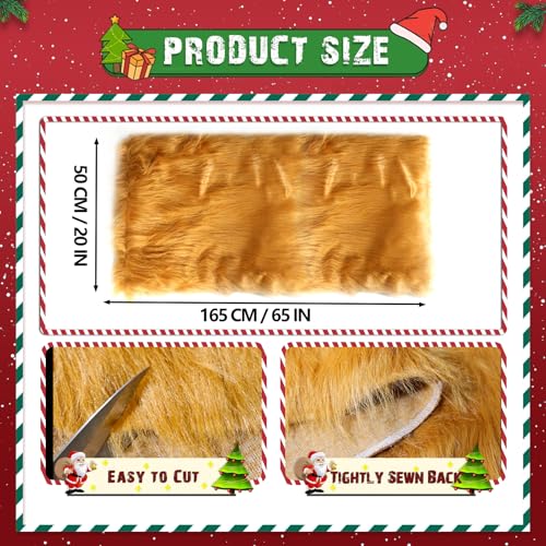 White Long Pile Faux Fur Faux Plush Muffler Scarf Dolls Jewelleries Displaying Backdrop Product Photo Backdrop, Great for Nail Art, Cushion Fluffy (Camel 0.5M) - color: Camel, size: 20''x65''
