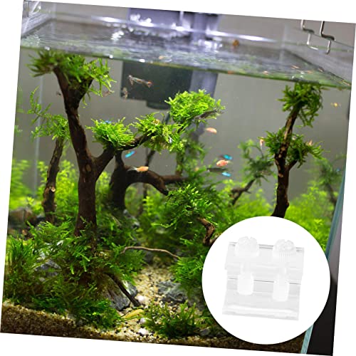 COLLBATH 2pcs Acrylic Background Fixing Clips for Fish Tanks Transparent Clamp Design Siphon Groove Aquarium Backdrop Clamps for Secure Display and Easy Installation