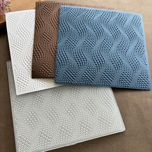 Bubble Wave Background 3D Embossing Folder for Card Making Floral DIY Plastic Scrapbooking Photo Album Card Paper DIY, Embossing Template Paper Card Embossing Stencil(5.9 * 5.9in) - color: 9