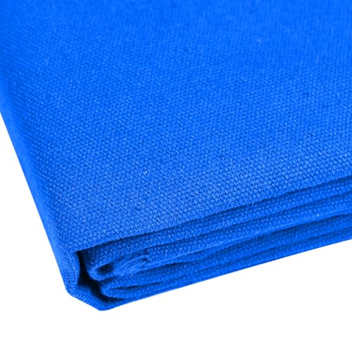 10oz Heavy Duty Cotton Canvas Fabric 60" x 40", Thick Cotton Duck Cloth for Painting, Sewing, Crafts, Tote Bags, Embroidery, Home Decor, Drop Cloth (Royal Blue) - color: Royal Blue, size: 60" x 40"