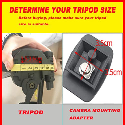 35mm (1-3/8") Quick Release Plate, Universal Tripod Mount Adapter with Anti-Twist Lock for 35x35mm Square Socket Tripod Heads - size: 35 MM