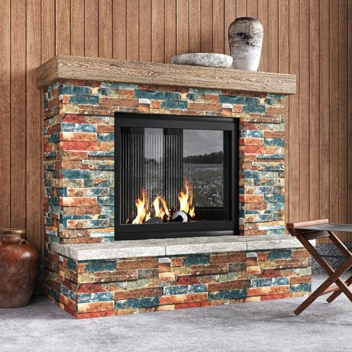 VEELIKE Retro Brick Wallpaper Peel and Stick 3D Faux Brick Wall Paper Roll for Backdrop Walls Fireplace Backsplash 15.7''x354'' Removable Self Adhesive Brick Contact Paper for Bedroom Bathroom Kitchen - size: 15.7''x354''