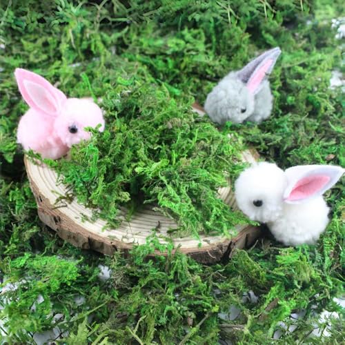 30 Pcs Mini Plush Easter Bunny Animals, Miniature Stuffed Rabbit, Soft Tiny Stuffed Animals Easter Bunnies Plush Rabbit for Easter Basket Stuffers, DIY Hair Clips (30)