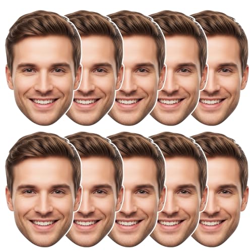 20-48" 10PCS Custom Big Head Cutout Personalized Giant Face for Parties, Birthdays, Weddings, Sports Events, Photo Props, On a Stick, Coroplast - color: 10 Pieces