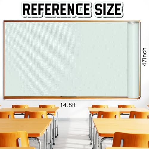 Inkspire Mint Green Bulletin Board Paper Roll,14.8FTx47IN Large Reusable Waterproof Erasable Classroom Wall Background Backdrop Paper,Fade-Resistant Fabric Wrapping School Decors Teacher Supplies - color: Mint Green