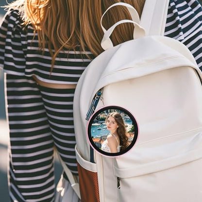Customizable LED Badge with APP Control – HD Touch Screen for Photos, GIFS & Videos, 8-Hour Battery, Dynamic Light Effects, Clip-On Fashion Accessory for ACG & Idol Fans White - color: White