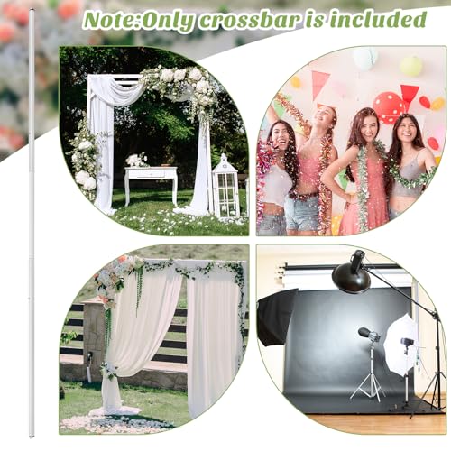 Zonon 1 Pcs 4-7ft Double Layer Adjustable Crossbar and Hangers for Use with Pipe and Drape Kit Pipe and Drape Crossbar for Backdrop Stand, Background Curtain and Wedding Decor - size: 4-7 ft