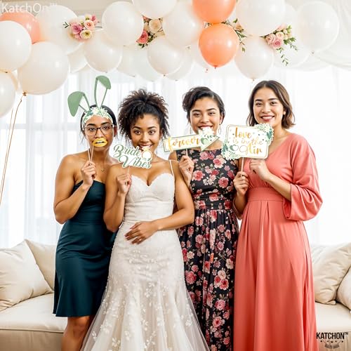 KatchOn Bridal Shower Photo Booth Props - Pack of 35 | Green Decorations for Bridal Shower and Bachelorette Party
