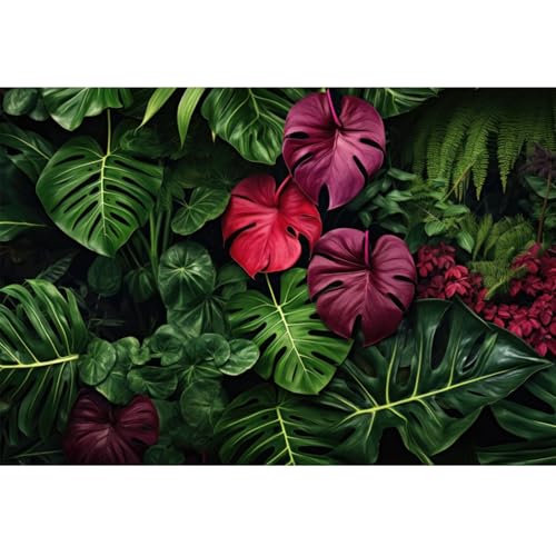 YongFoto Tropical Rainforest Jungle Backdrop 10x5ft Greenery Plant Botanical Green Leaves Photography Background Wild One Birthday Baby Shower Party Banner Room Decorations Portraits Photoshoot - color: Style 3, size: 10ftx5ft