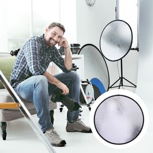 DOITOOL Foldable Photography Light Bounce Board 2-in-1 Gold Tone and Silver Tone Reflector for Outdoor and Studio Photography Accessories