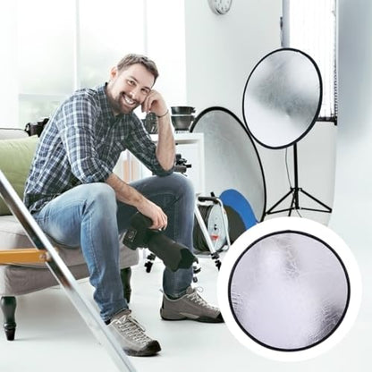 DOITOOL Foldable Photography Light Bounce Board 2-in-1 Gold Tone and Silver Tone Reflector for Outdoor and Studio Photography Accessories