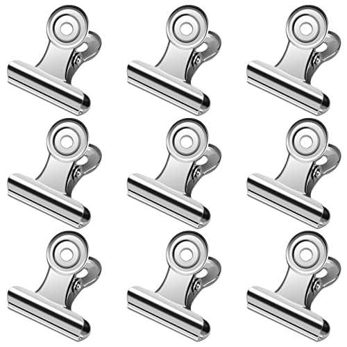 30 Pack Small Bull Clips 1.22 Inch Mini Metal Hinge Clips Binder Paper Hinge Clip for Office, Home, School, Shops, Silver, 31mm - color: Silver, size: 31mm