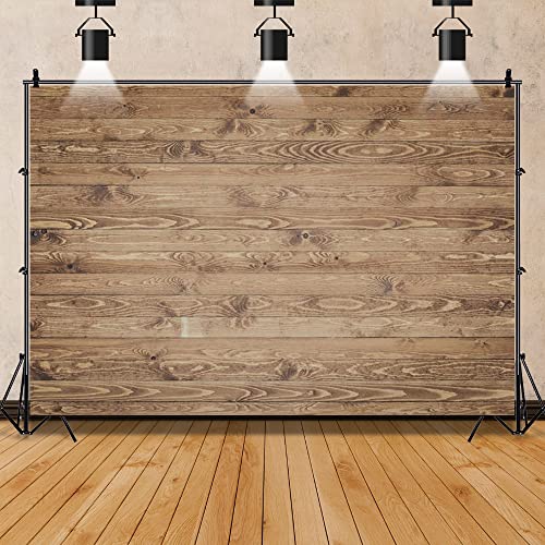 AOFOTO 5x3ft Wood Texture Background Rustic Wooden Table Grunge Surface with Old Natural Pattern Wood Panels Backdrop for Photography Clothes Products Flat Lay Photoshoot Photo Studio Props Vinyl - size: 5x3ft