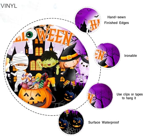7x5ft Halloween Backdrops for Photography Spooky Night Horror Halloween Party Back Drop Background Costume Fall Haunted House Decorations Photo Props