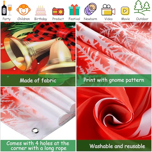 Irenare Christmas Backdrop Merry Christmas Banner Party Decoration Xmas Photography Background Photo Props for Winter Holiday New Year Eve Family Party Decoration Supplies(Snowflake) - style: Snowflake