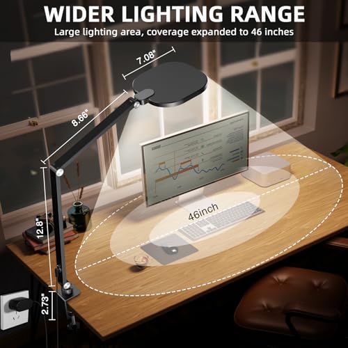 2 Packs Video Conference Light for Computer, 15W LitONES Desk Light for Zoom Calls Meeting with C-Clamp & Metal Swing Arm, Podcast Lighting Kit with Remote, Memory & Timing CRI＞95 - color: Black-2 packs