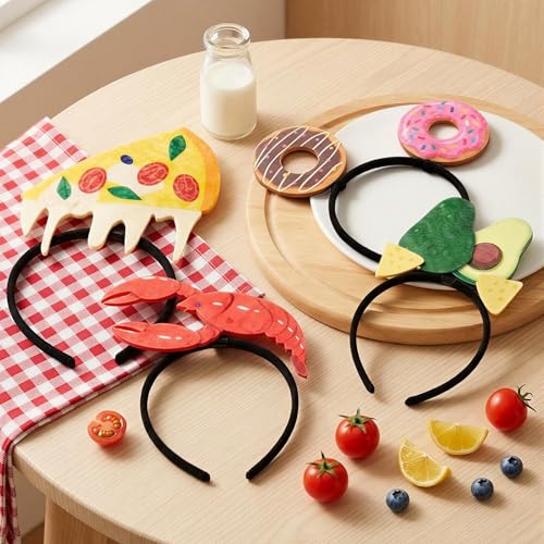 Winrayk 12 Pack Reusable Felt Headbands Bulk, Self-designed Hairband for Party Decorations Favors Kids Adult Photo Booth Prop