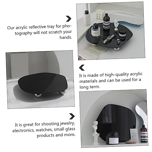 Ciieeo Display Tray Acrylic Reflective Table Base for Photography Props for Jewelry Electronics and Watches